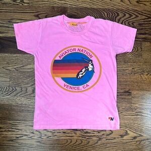 Aviator Nation Pink Kids T-Shirt size 12